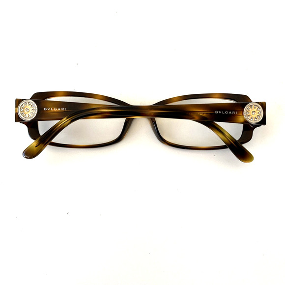 BVLGARI 455B 502 Eyeglasses Rectangular 53 16 135 Tortoise Shell Brown Italy main image 7